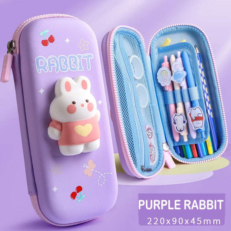 1PC Kawaii 3D Astronaut Rabbit Squishy Pencil Case