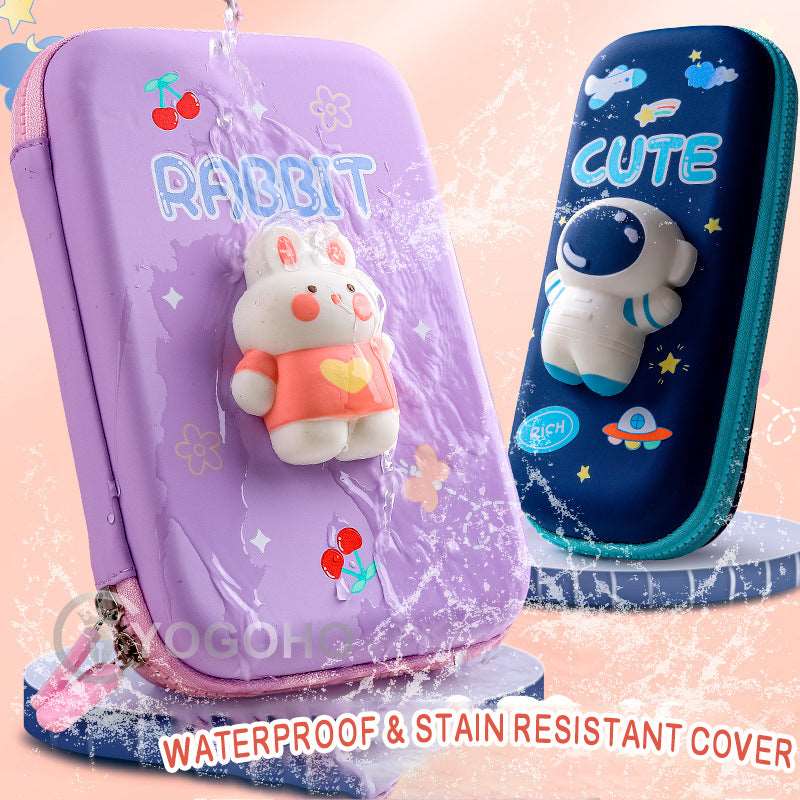 1PC Kawaii 3D Astronaut Rabbit Squishy Pencil Case