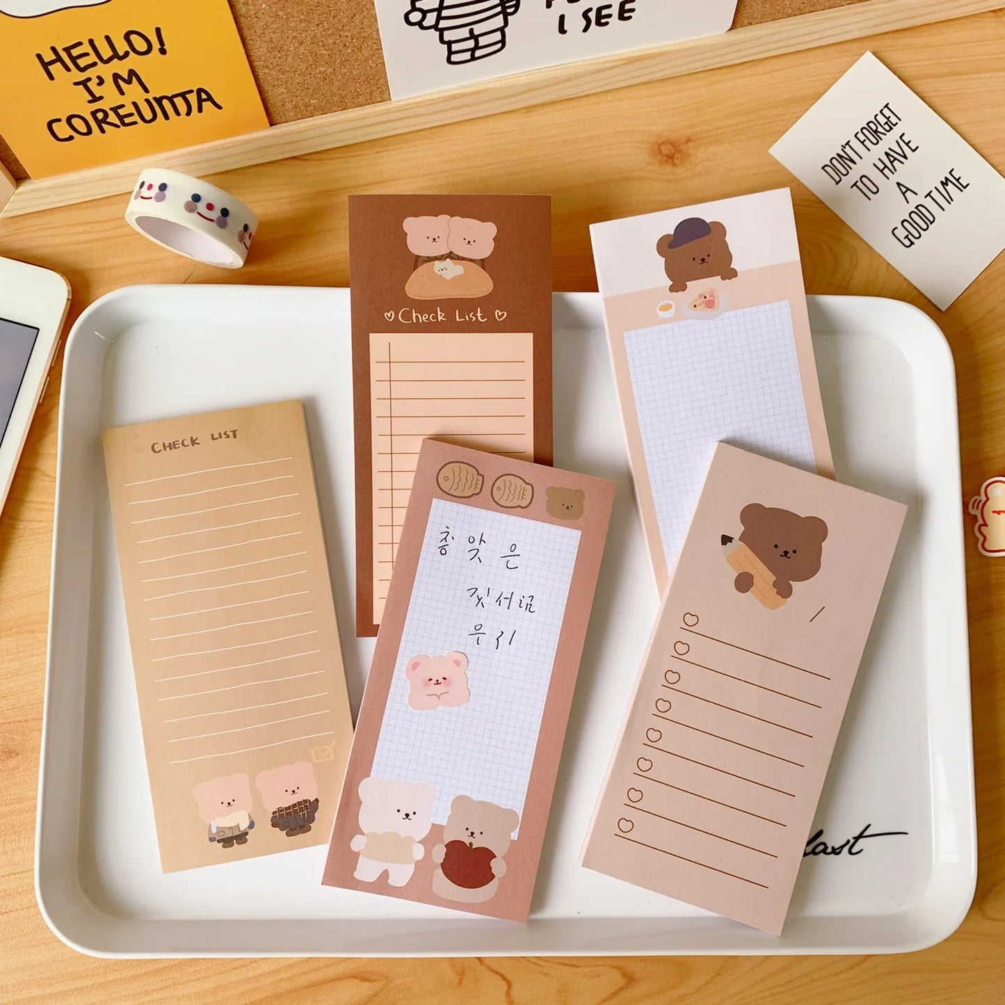 1PC Kawaii Cookie Bear Memo Pad