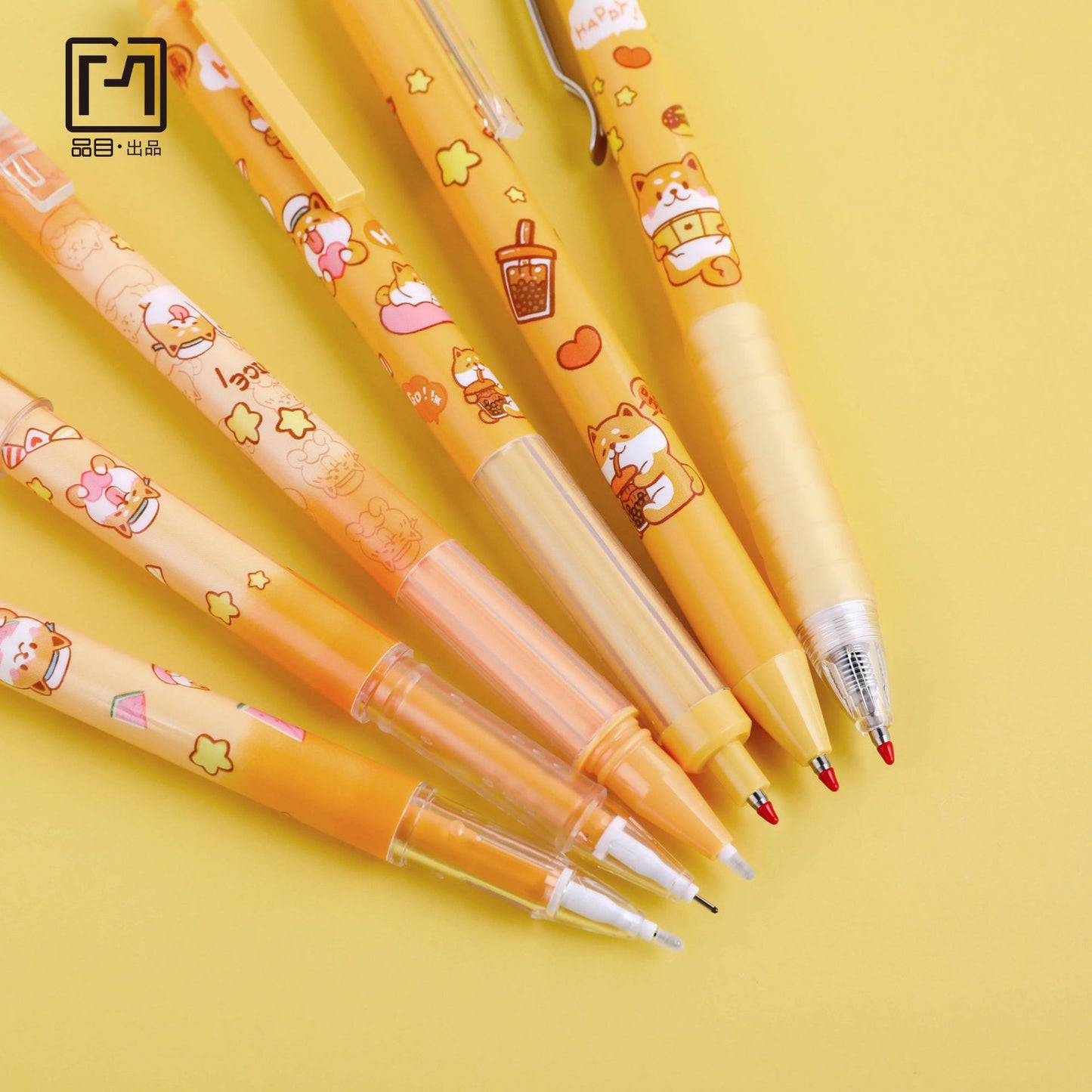3PC Cute Shiba Inu Gel Ink Pen-my kawaii office