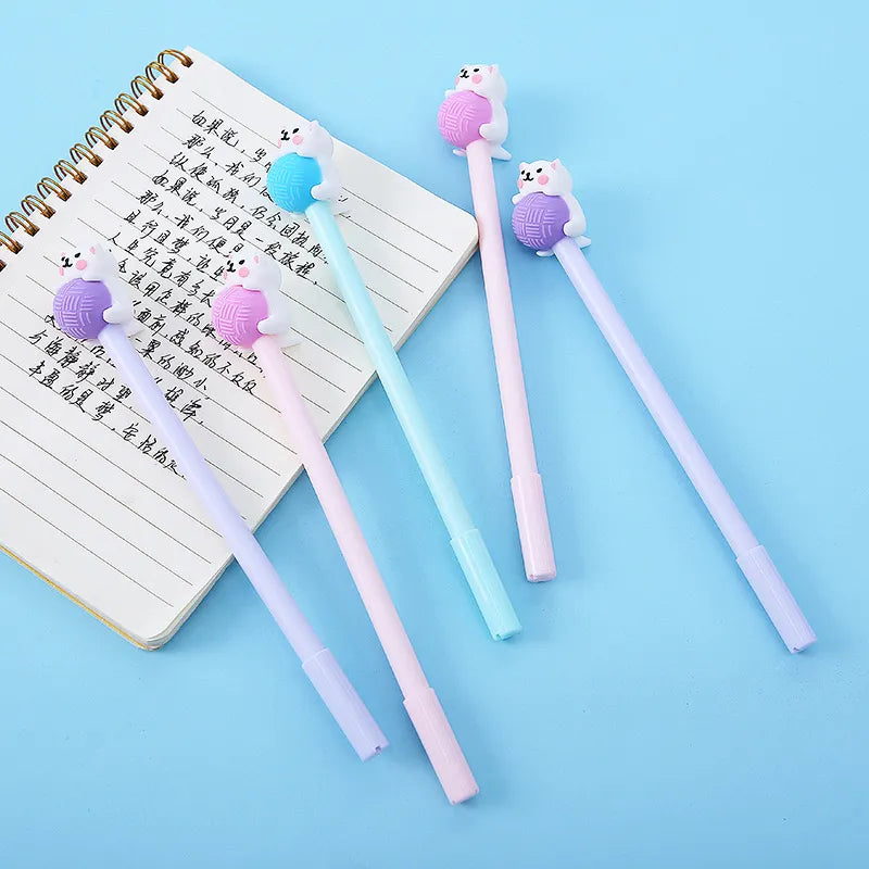 3PC Cute Cat Ball Gel Pen-my kawaii office
