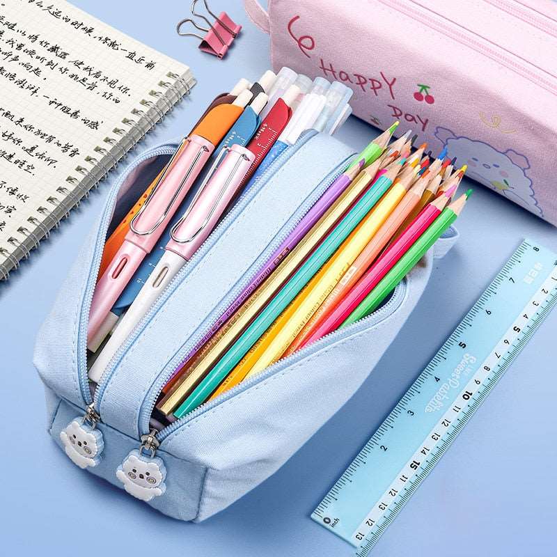 New Super Pencil Case Kawaii Large Capacity Pencilcase School Pen Case  Supplies Pencil Bag School Box Pencils Pouch Stationery