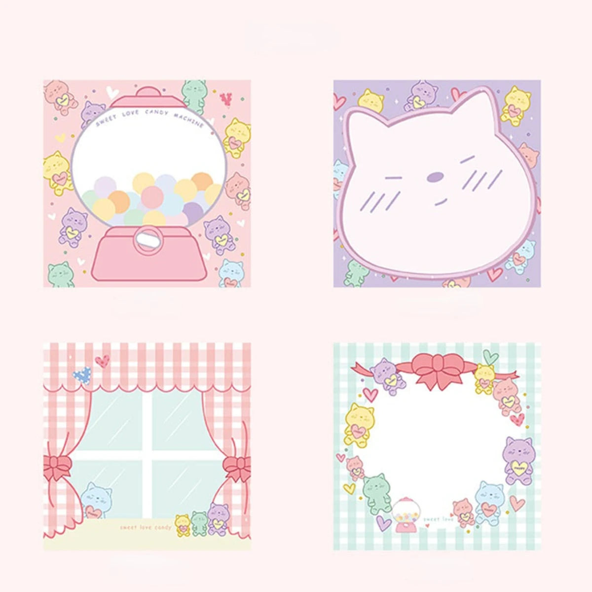 4PC Kawaii Little Animals Memo Pad Sticky Notes