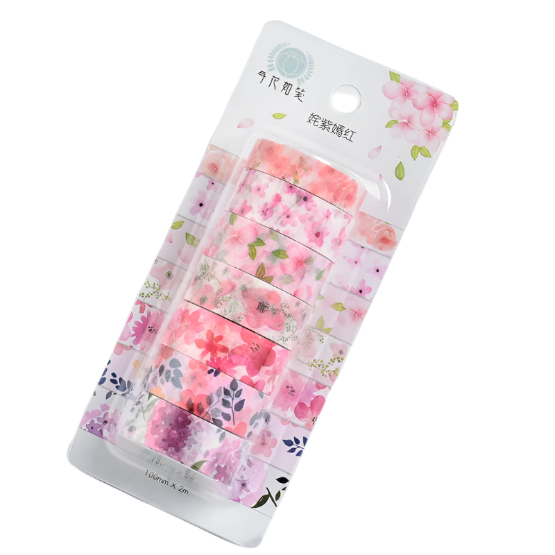 1 Set Kawaii Japanese Flowers Collection Washi Tape
