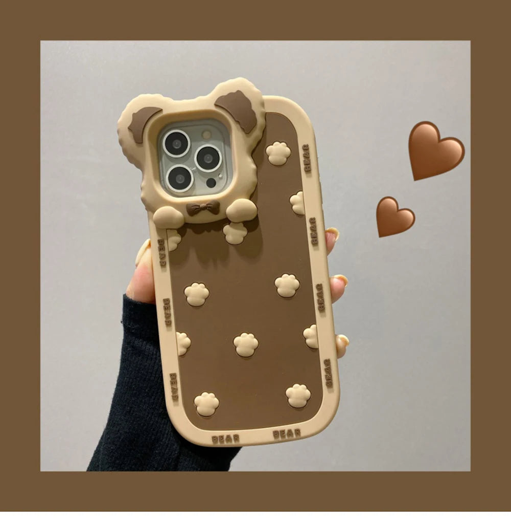 1PC 3D Cute Characters Phone Case For iPhone