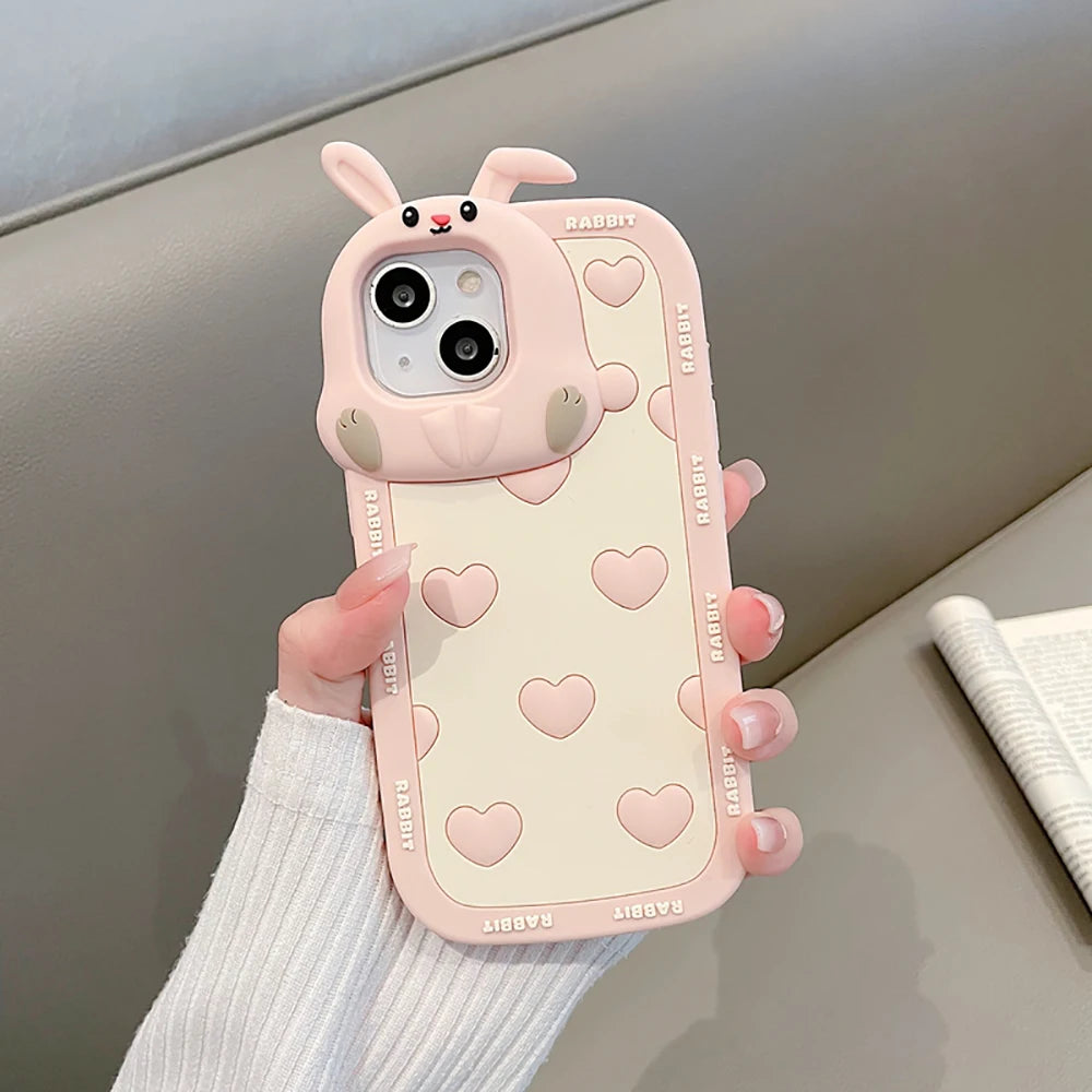 1PC 3D Cute Characters Phone Case For iPhone