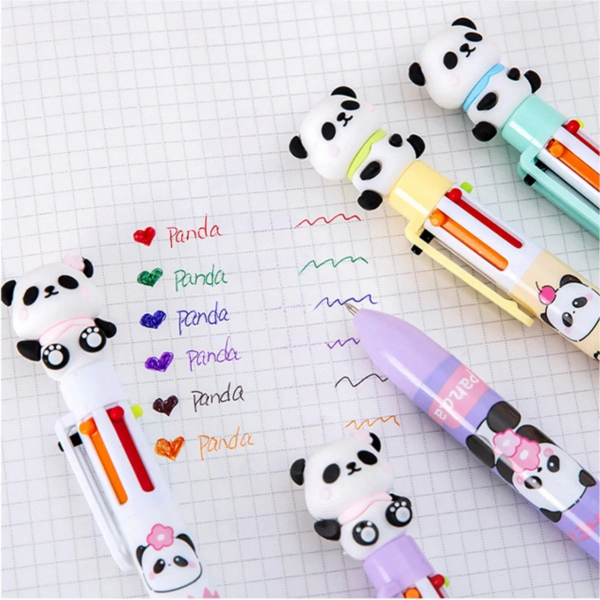 4PC Kawaii Panda 6 Colors Ballpoint Pen-my kawaii office