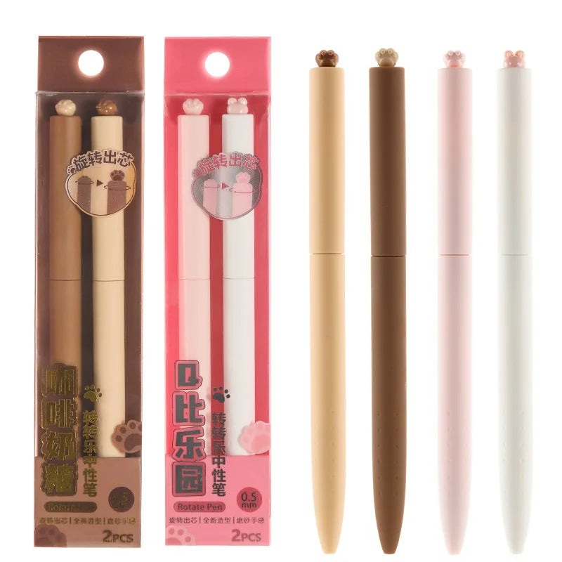 2PC Cute Cat Paw Gel Pen-my kawaii office