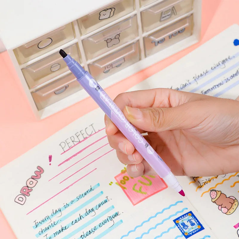 8PC Kawaii Color Overlay Dual-side Highlighters