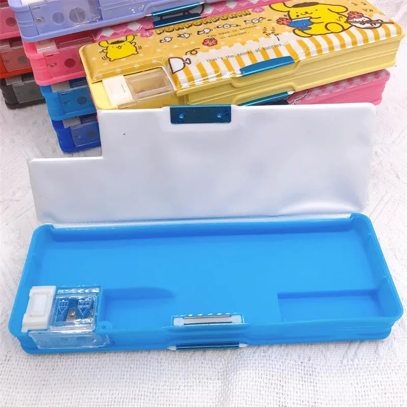 1PC Kawaii Sanrio Deluxe Pencil Case with Pencil Sharpener