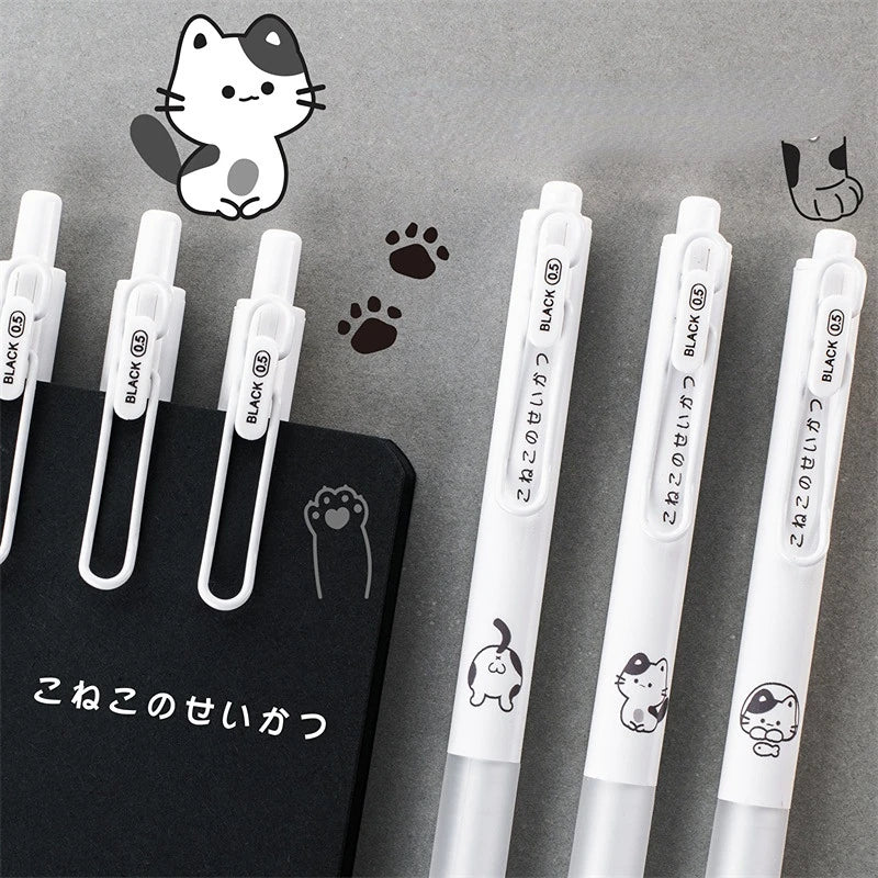 4PC Kawaii Little Cats Mechanical Gel Ink Pen-my kawaii office