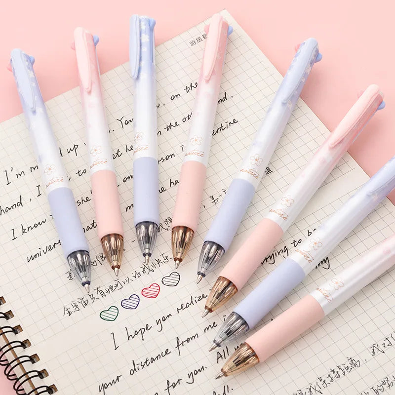2PC Cute Cherry Blossoms 4 Colors Ballpoint Pen-my kawaii office