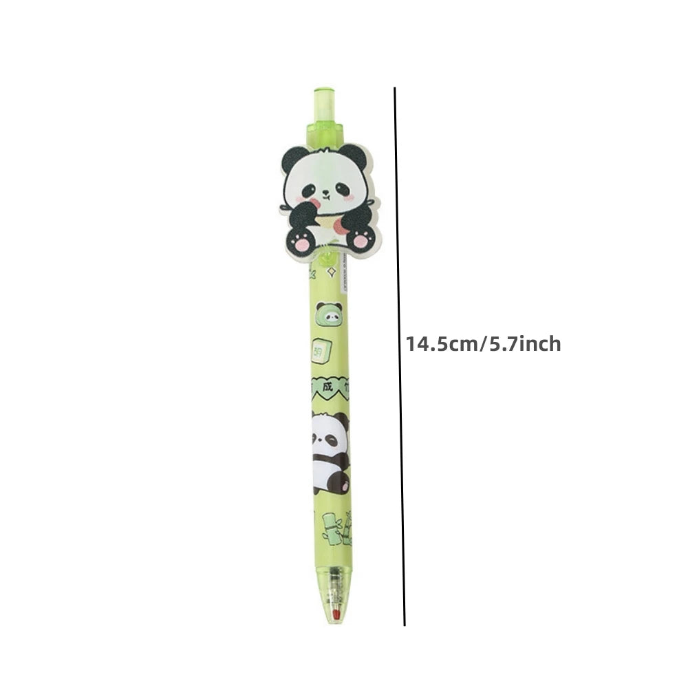 6PC Kawaii Panda Bamboo Mechanical Gel Pen-my kawaii office
