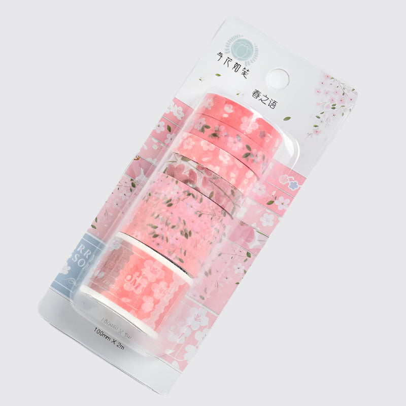 1 Set Kawaii Japanese Flowers Collection Washi Tape