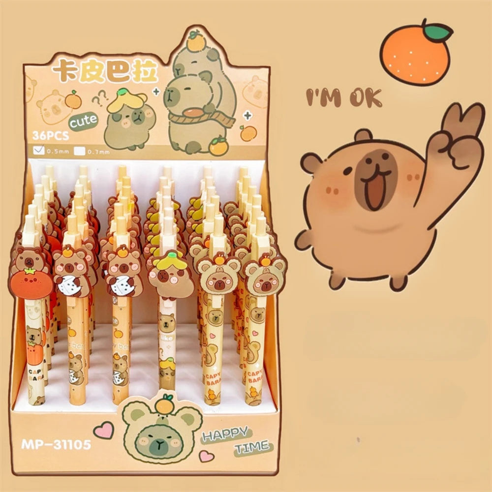 4PC Kawaii Happy Capybara Mechanical Pencil