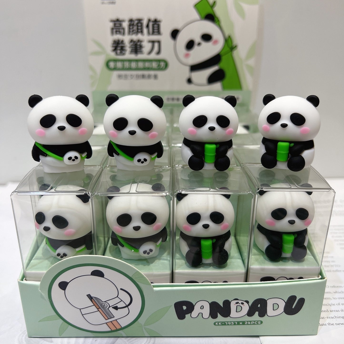 1PC Kawaii Soft Panda Pencil Sharpener