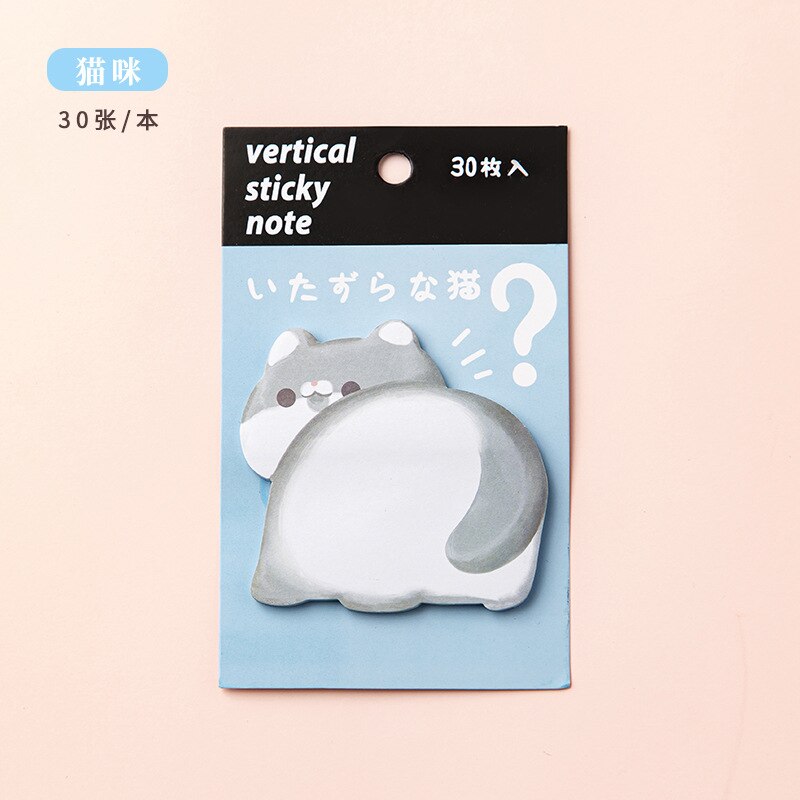 1PC Kawaii Animal Vertical Sticky Notes