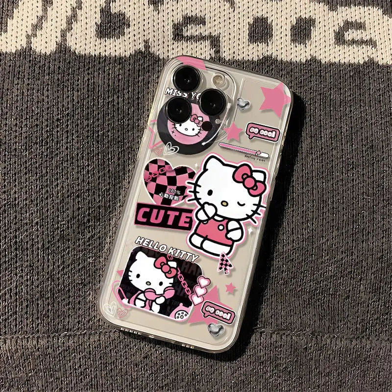 1PC Kawaii Cool Sanrio Hello Kitty Phone Case For iPhone