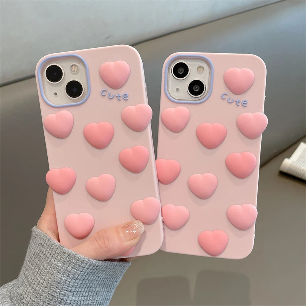 1PC 3D Cute Characters Phone Case For iPhone