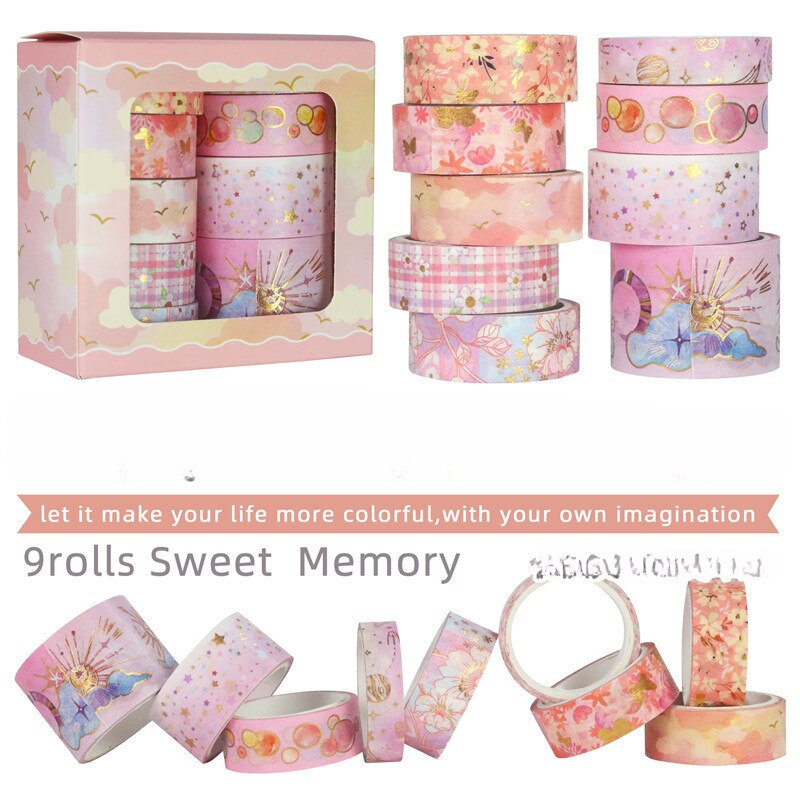 9PC Kawaii Sweet Memories Washi Tape Set