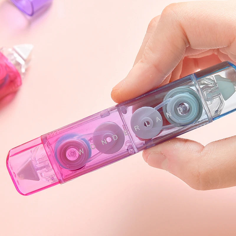1PC Kawaii Gradient Color 2 in 1 Correction Glue Tape