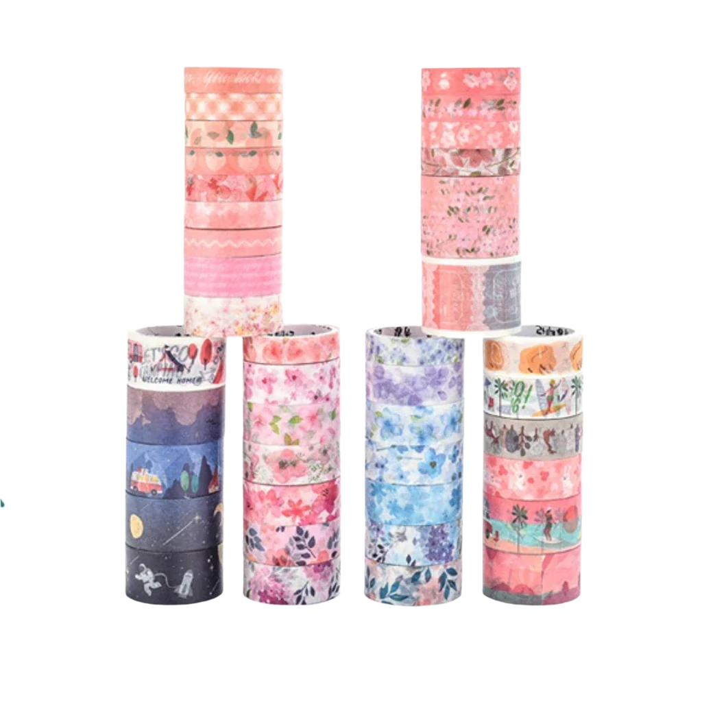 1 Set Kawaii Japanese Flowers Collection Washi Tape