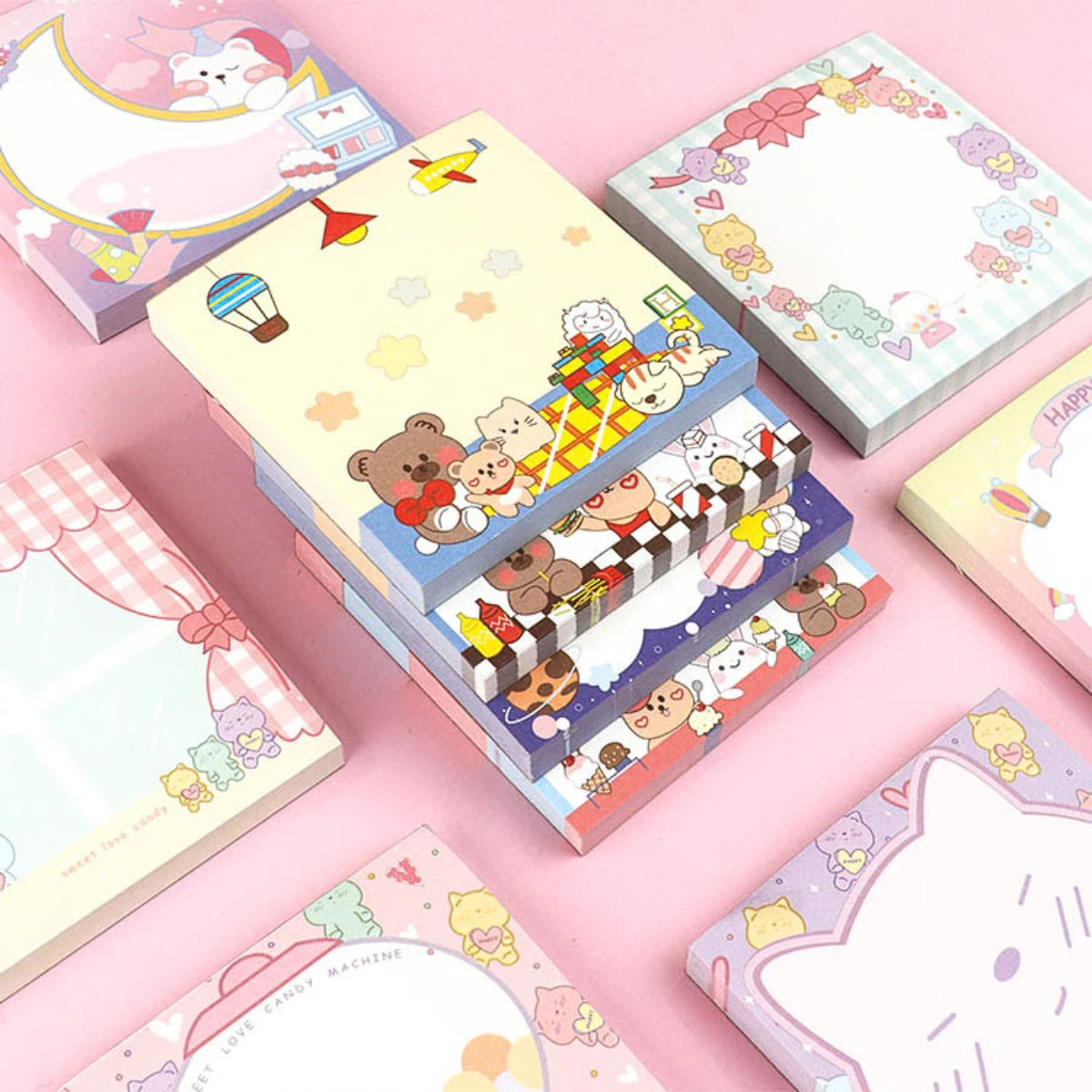 4PC Kawaii Little Animals Memo Pad Sticky Notes