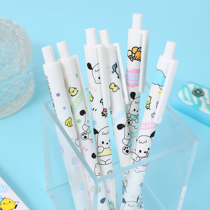 6PC Kawaii Puppy Mechanical Gel Pen