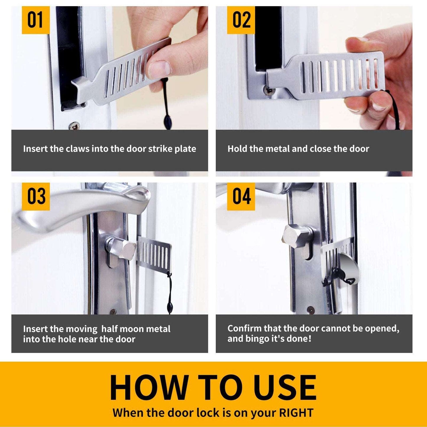1PC Door Security Lock for Travel