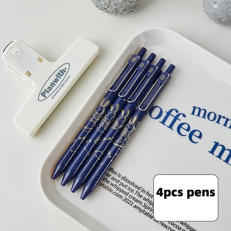4PC Kawaii Aviation Rabbit Gel Pens-my kawaii office