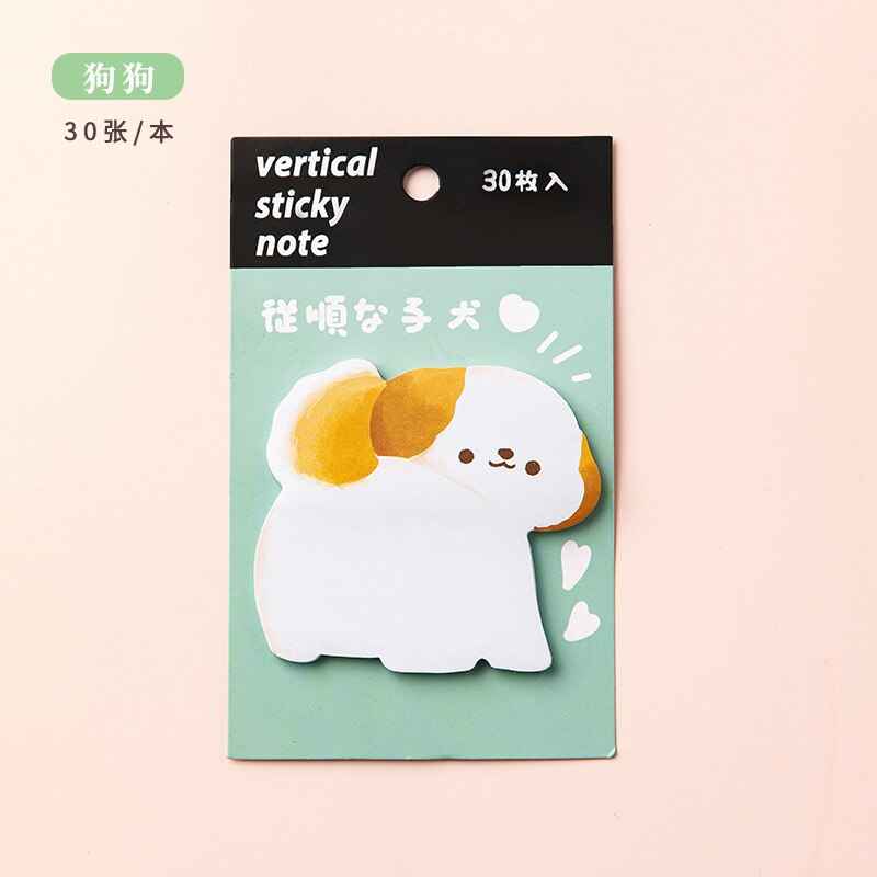 1PC Kawaii Animal Vertical Sticky Notes