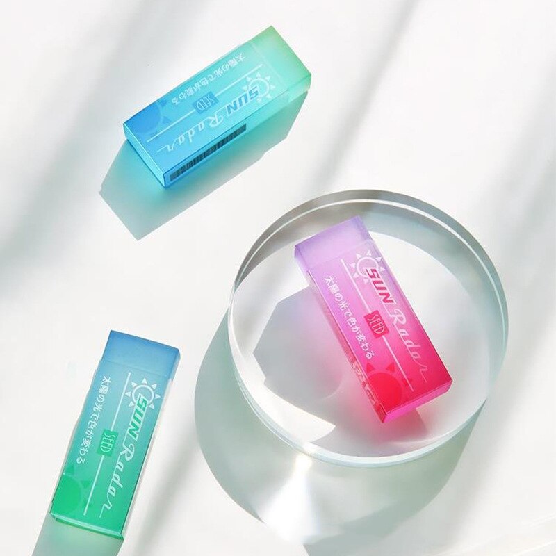1PC Kawaii Sun Radar Transparent Eraser
