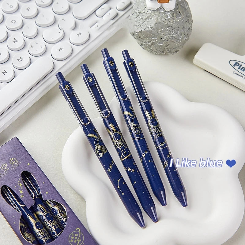 4PC Kawaii Aviation Rabbit Gel Pens-my kawaii office
