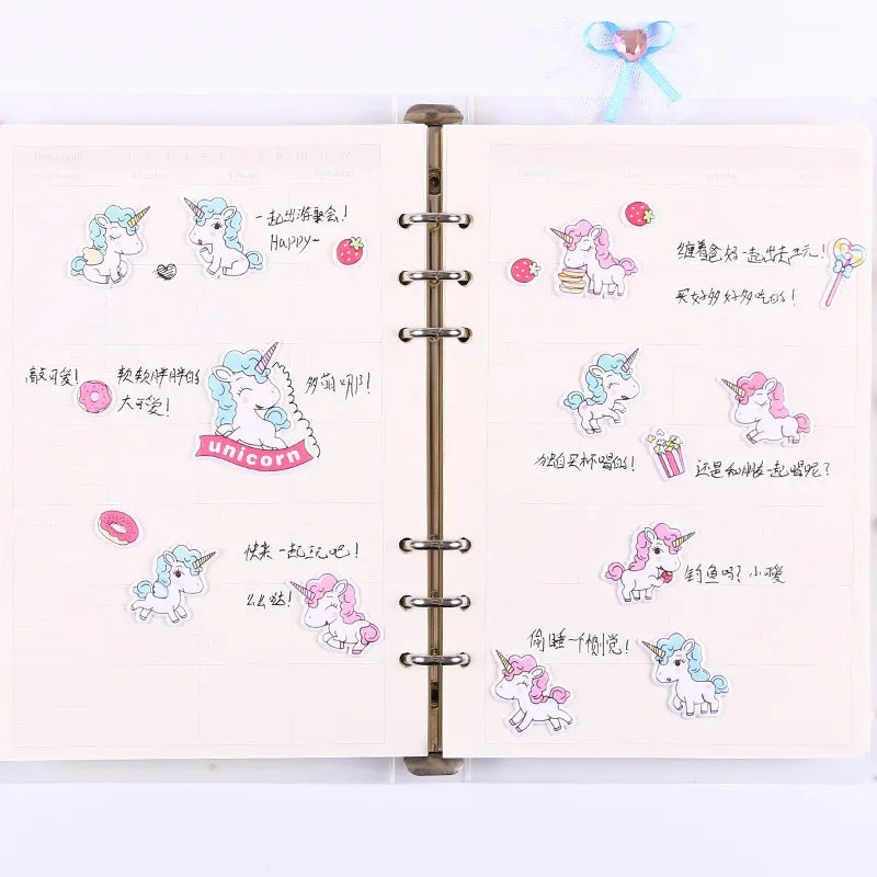 4PC Kawaii Unicorn Foam 3D Colorful Stickers