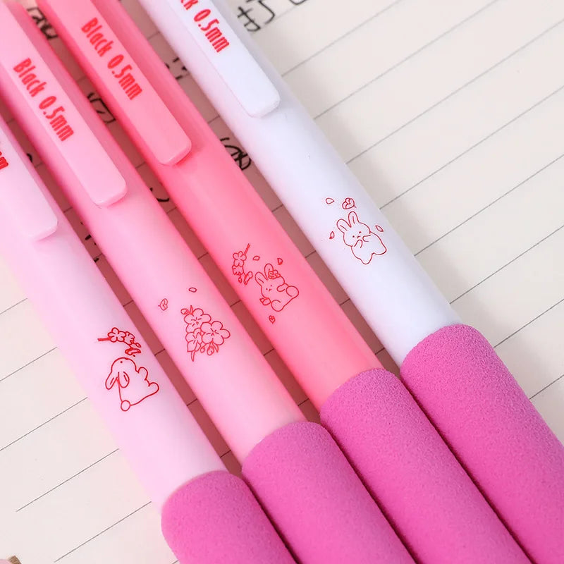 4PC Kawaii Sakura Bunny Mechanical Gel Ink Pen-my kawaii office