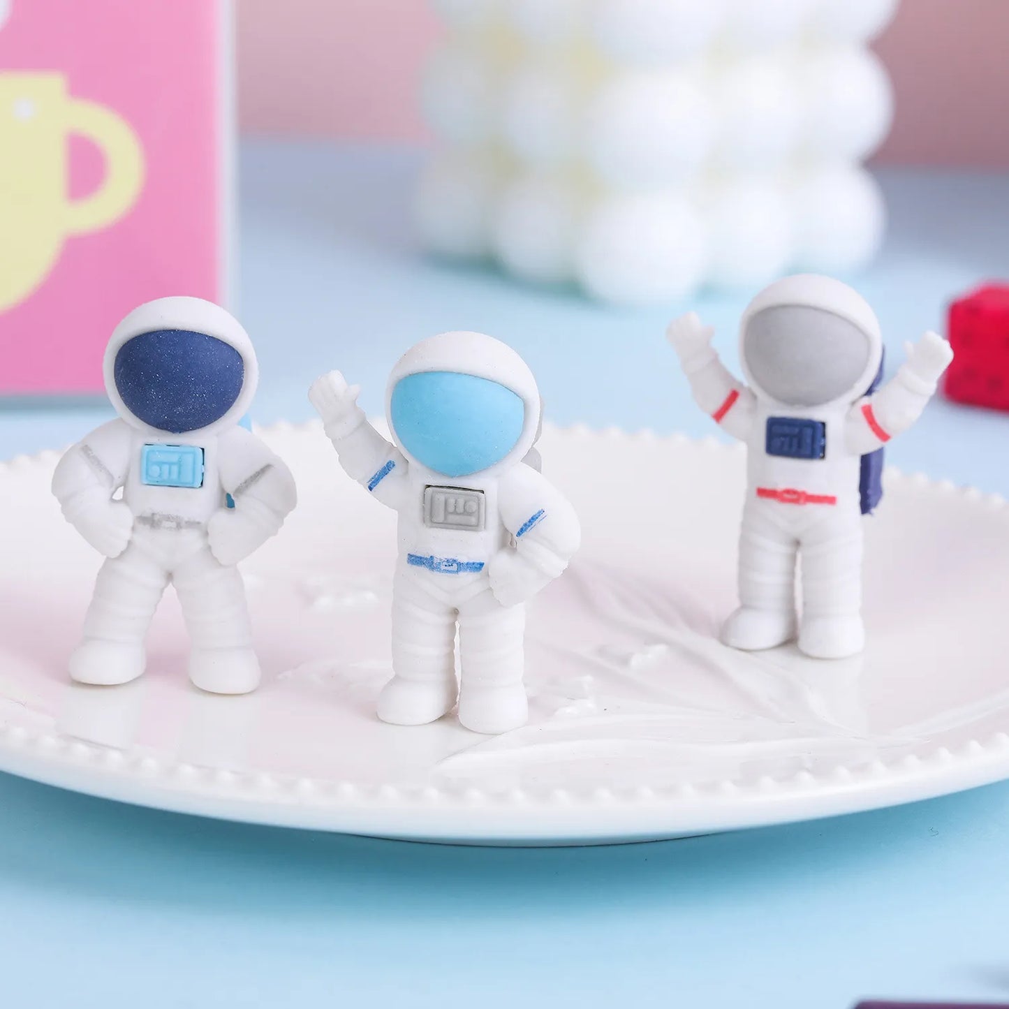 3PC Kawaii Space Astronaut Rubber Pencil Eraser