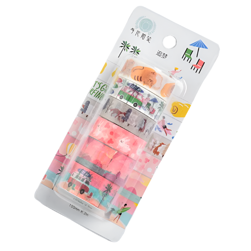 1 Set Kawaii Japanese Flowers Collection Washi Tape