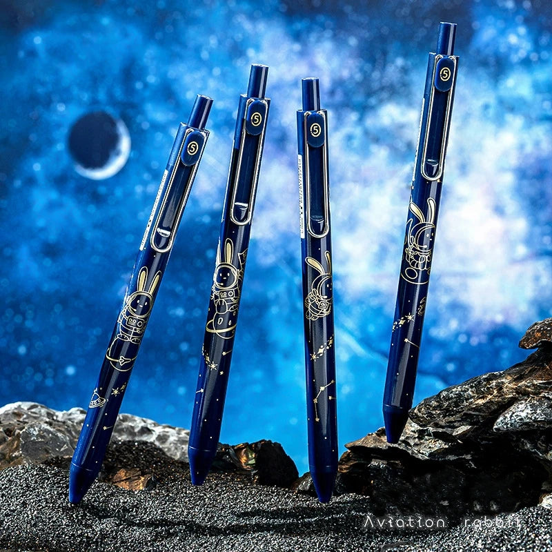 4PC Kawaii Aviation Rabbit Gel Pens-my kawaii office