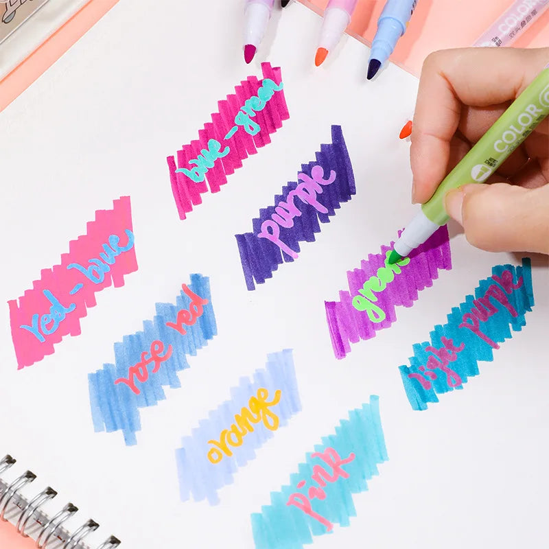 8PC Kawaii Color Overlay Dual-side Highlighters