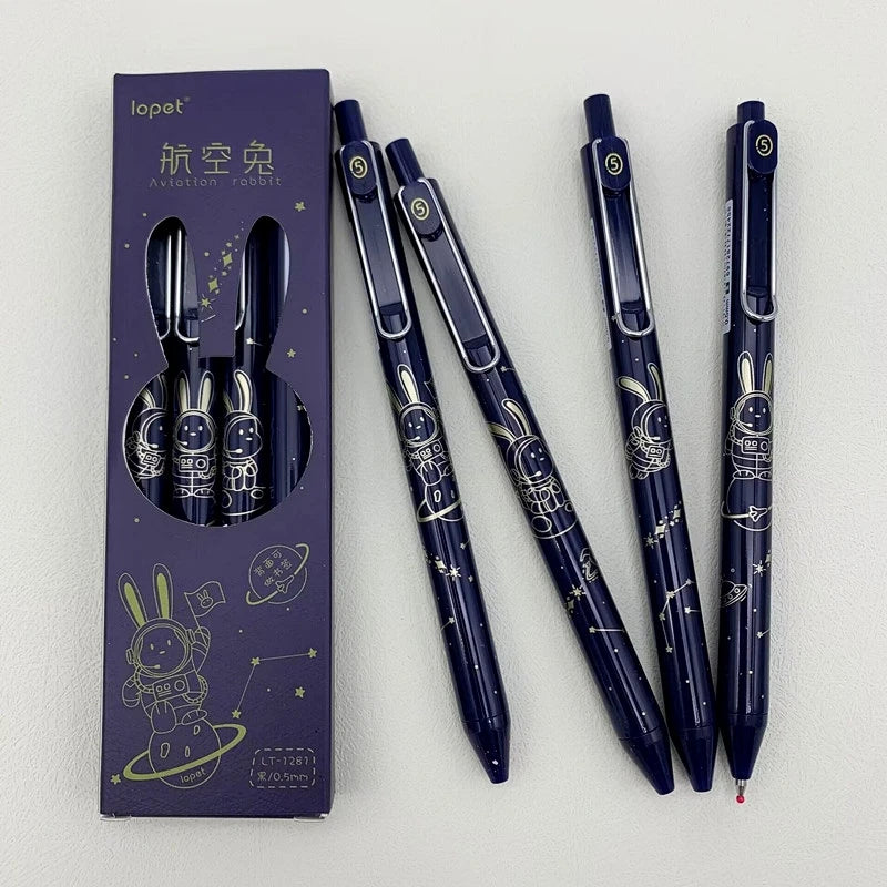 4PC Kawaii Aviation Rabbit Gel Pens-my kawaii office
