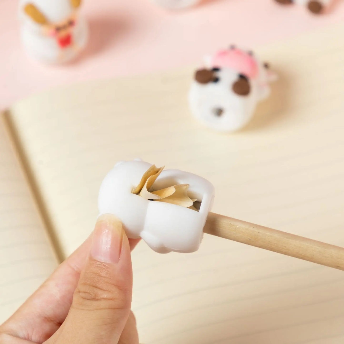 2PC Kawaii Cow Pencil Sharpener
