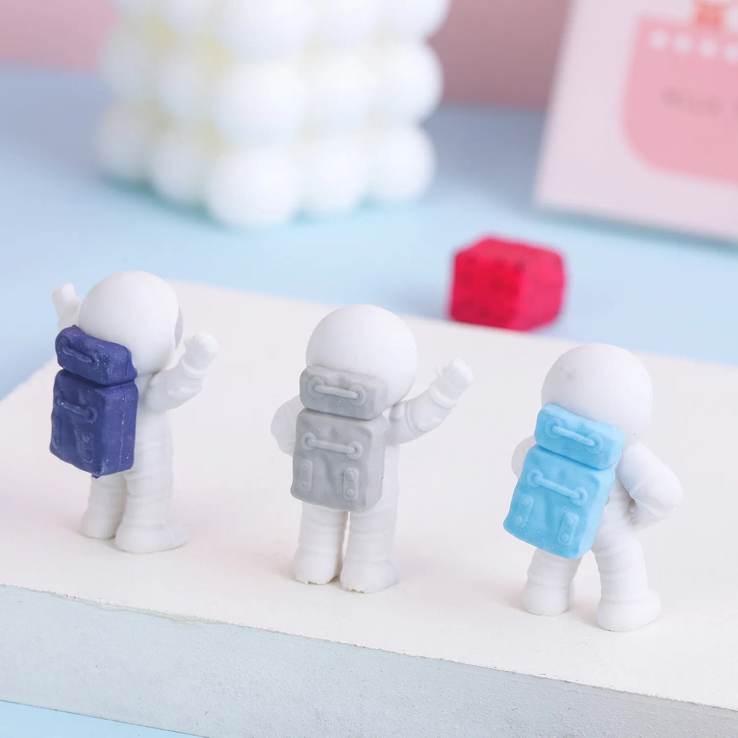 3PC Kawaii Space Astronaut Rubber Pencil Eraser