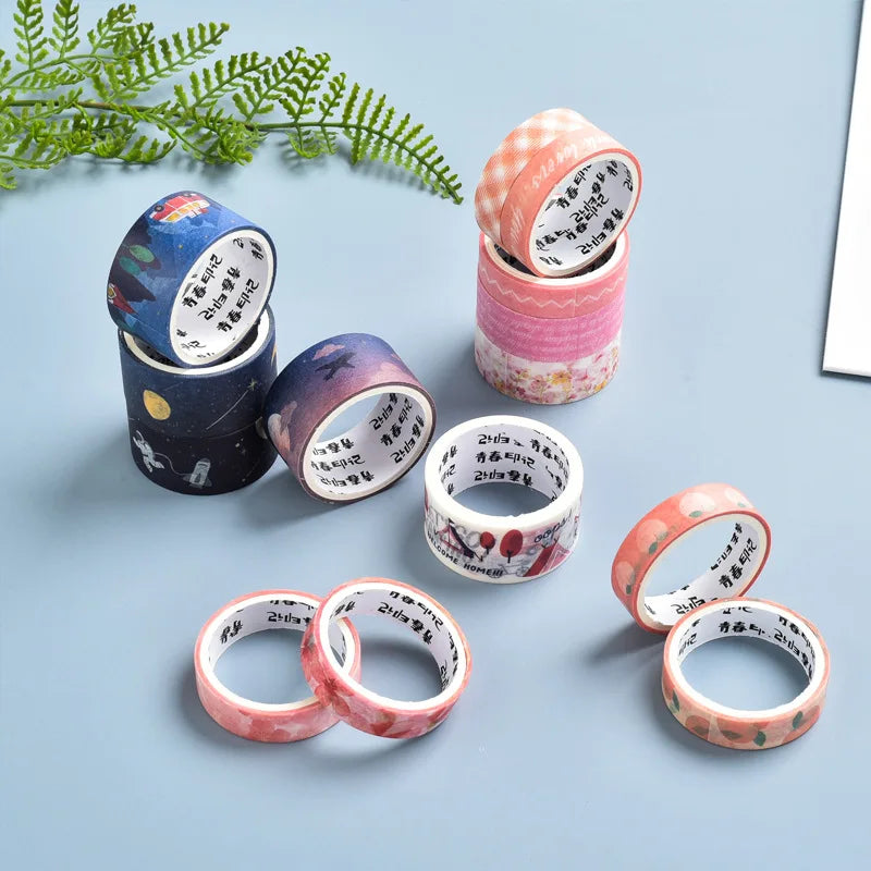 1 Set Kawaii Japanese Flowers Collection Washi Tape