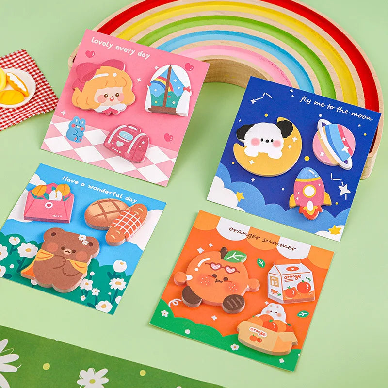1PC Kawaii Travel Times Memo Pad Sticky Notes