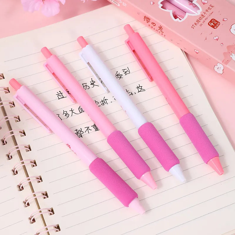 4PC Kawaii Sakura Bunny Mechanical Gel Ink Pen-my kawaii office