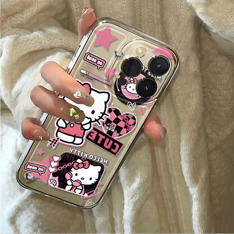 1PC Kawaii Cool Sanrio Hello Kitty Phone Case For iPhone