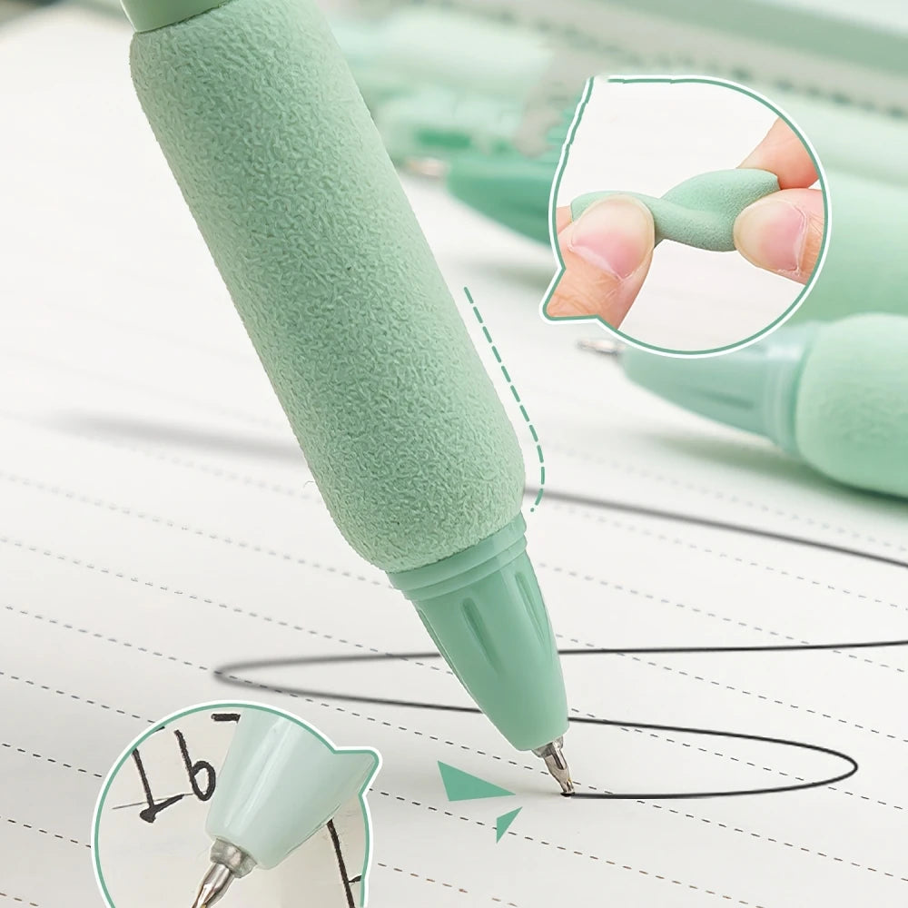 4PC Kawaii Panda Green Bamboo Soft Touch Gel Pen-my kawaii office