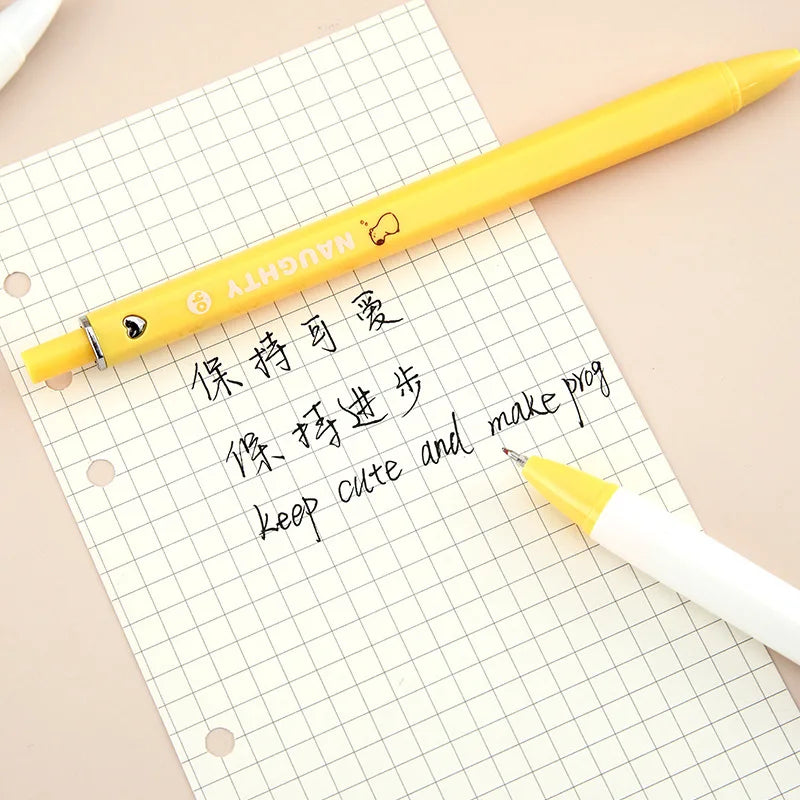 4PC Kawaii Capybara Mechanical Gel Pen-my kawaii office