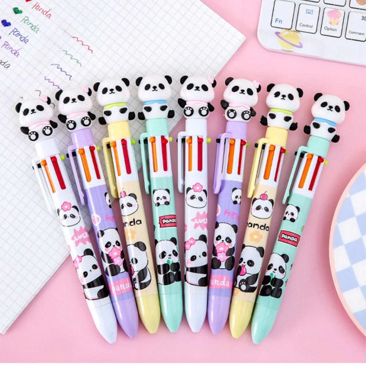 4PC Kawaii Panda 6 Colors Ballpoint Pen-my kawaii office