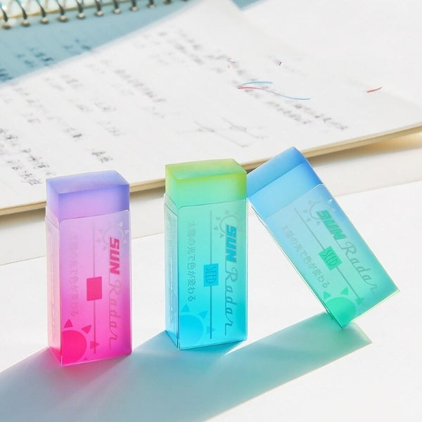 1PC Kawaii Sun Radar Transparent Eraser